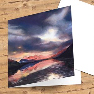 Storm Clouds Parting Greeting Card from an original painting by artist Margaret Evans