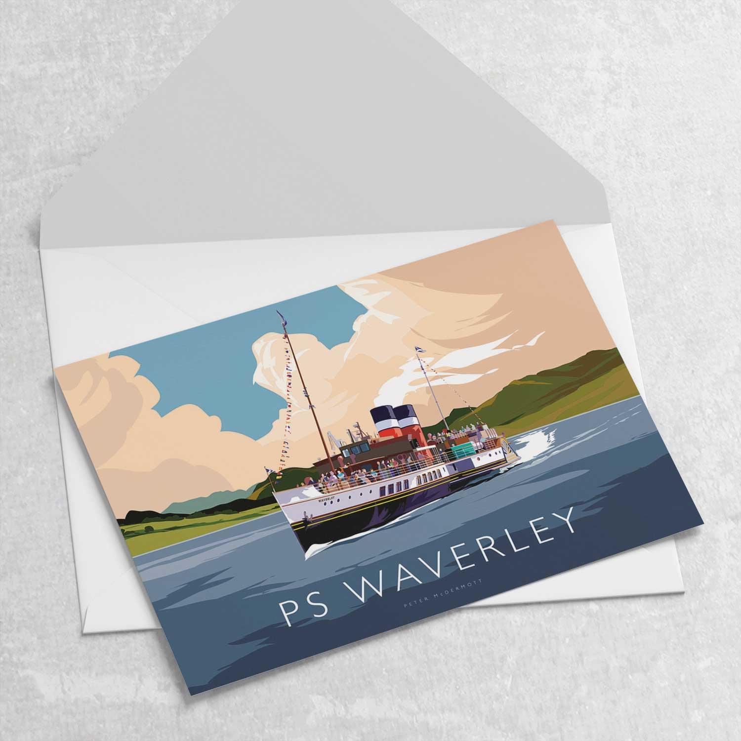 PS Waverley Greeting Card from an original painting by artist Peter McDermott