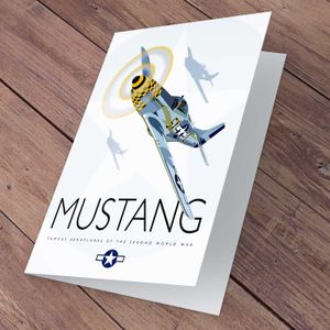 Mustang Greeting Card from an original painting by artist Peter McDermott