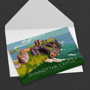 Dunnottar Castle Greeting Card from an original painting by artist Peter McDermott
