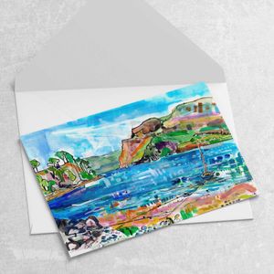 Skye, Boat Greeting Card from an original painting by artist Clare Arbuthnott