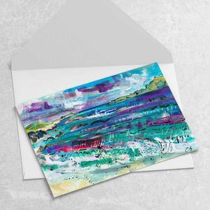 Traigh na Criche Iona Greeting Card from an original painting by artist Clare Arbuthnott