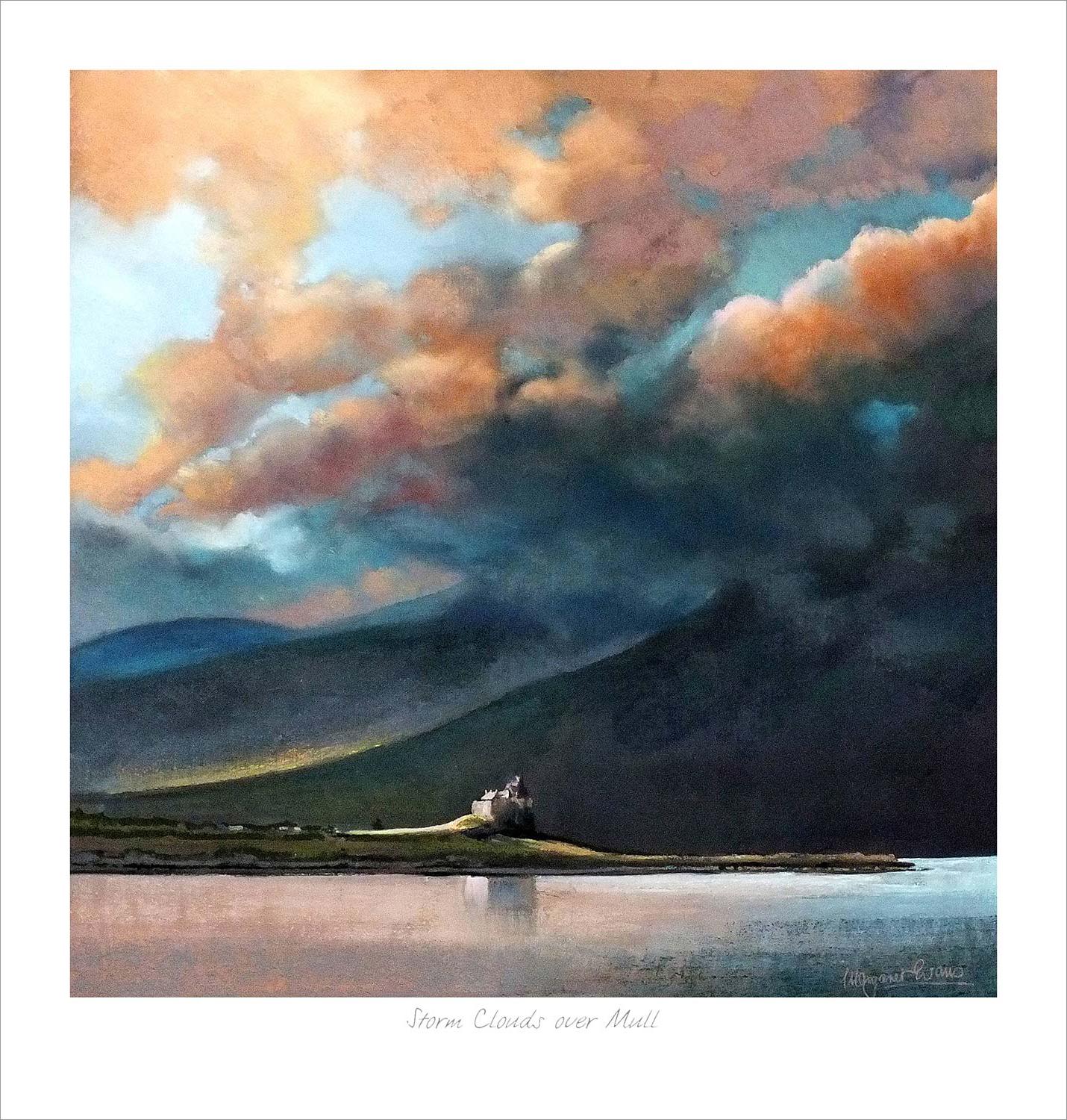Storm Clouds over Mull Art Print from an original painting by artist Margaret Evans