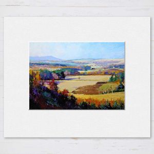 Spring on Soutra Mounted Card from an original painting by artist Colin Robertson