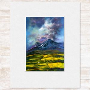 Glencoe Storm Brewing Mounted Card from an original painting by artist Scott McGregor