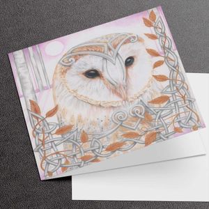 Arwen Owl Greeting Card from an original painting by artist Marjory Tait