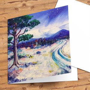 Winter at Tullochgrue Greeting Card from an original painting by artist Ann Vastano
