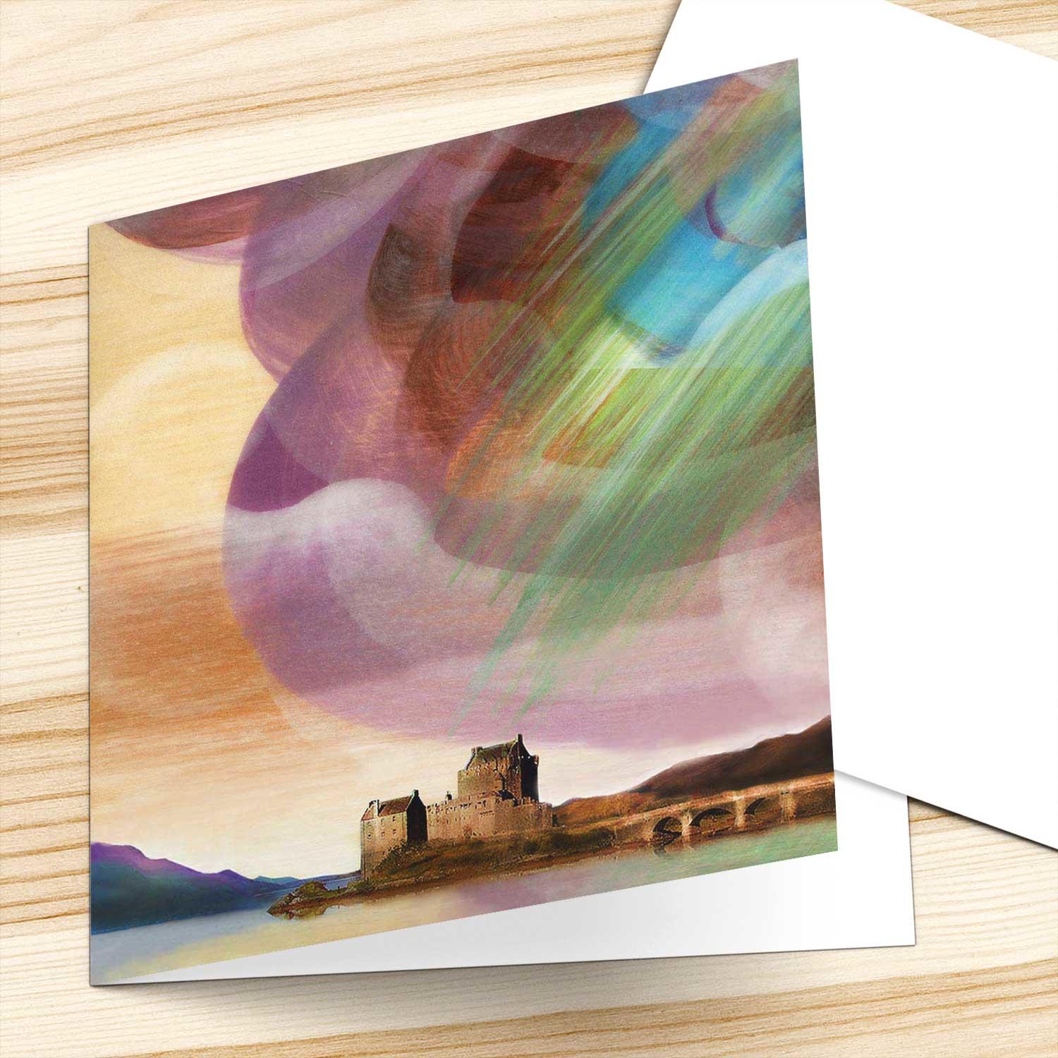 Eilean Donan Castle Greeting Card from an original painting by artist Esther Cohen