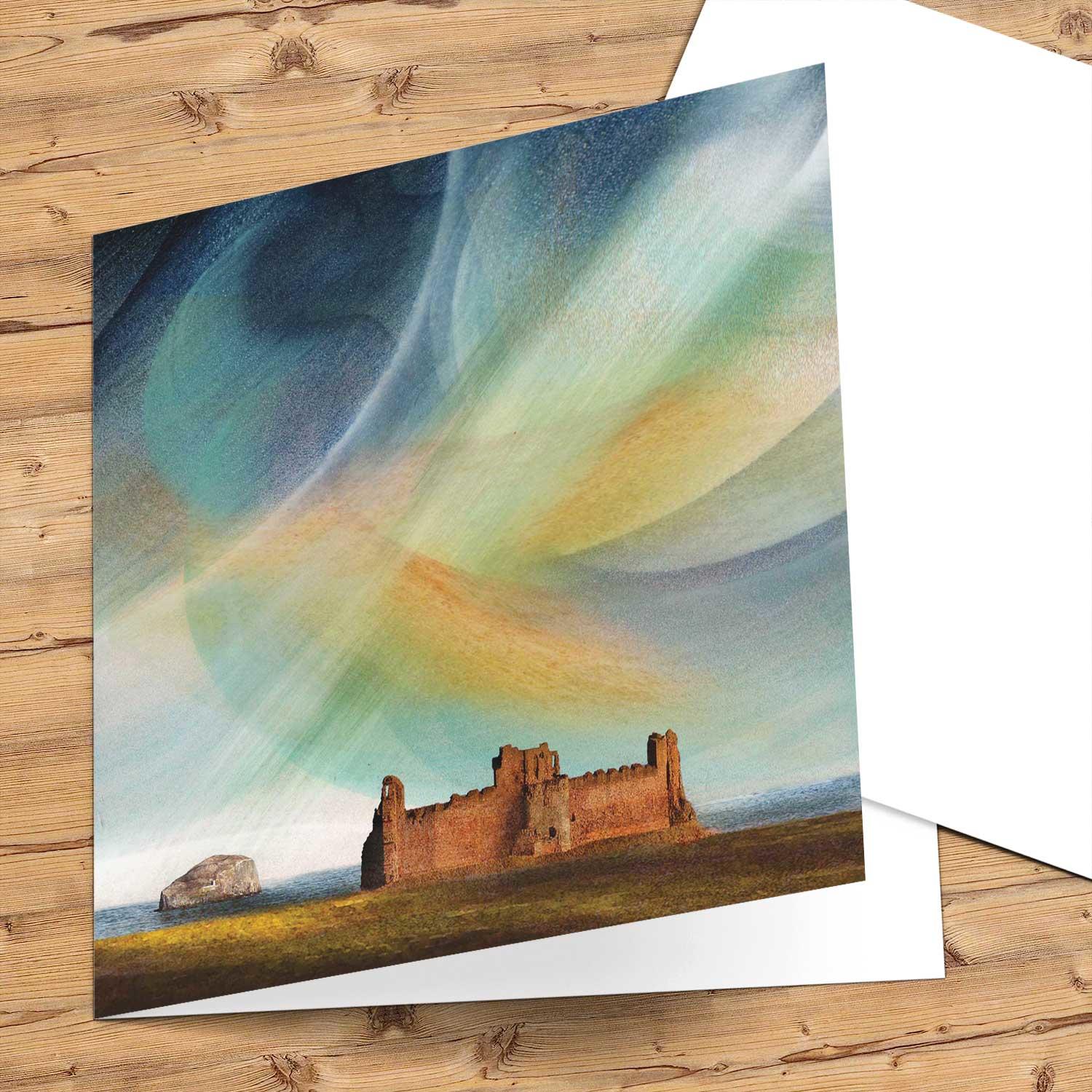 Tantallon Castle, East Lothian Greeting Card from an original painting by artist Esther Cohen