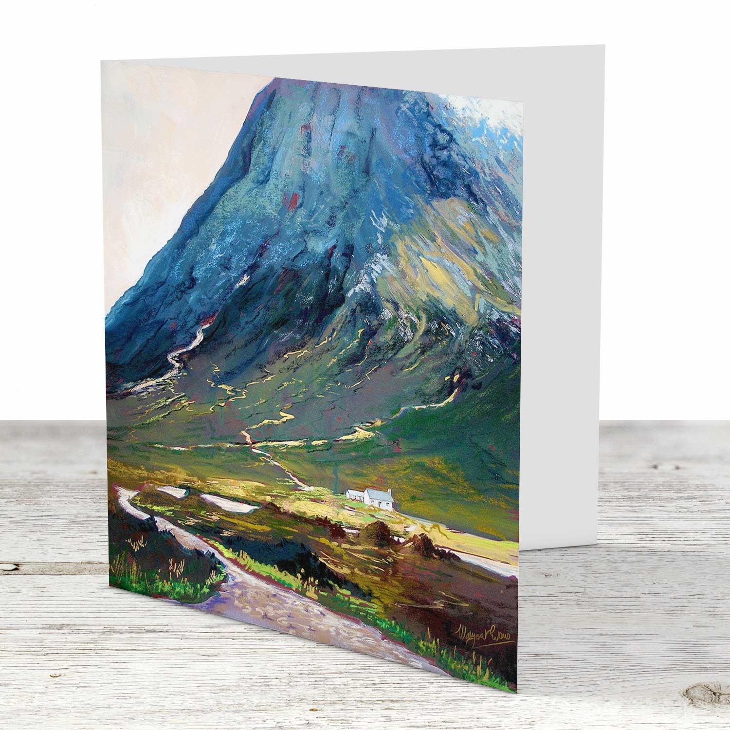 Below Buachaille Greeting Card from an original painting by artist Margaret Evans