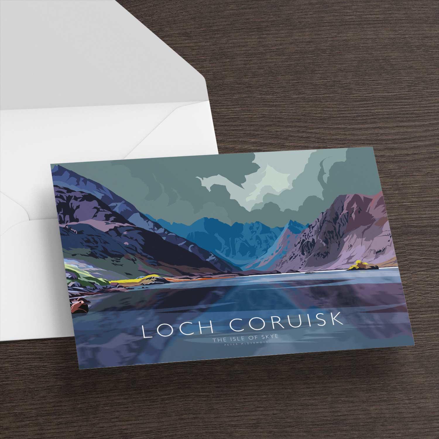 Loch Coruisk Greeting Card from an original painting by artist Peter McDermott