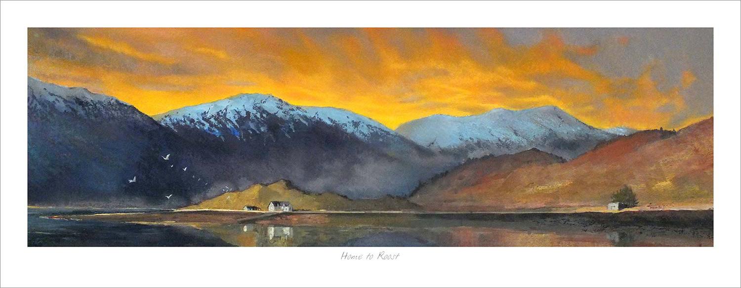 Home to Roost Art Print from an original painting by artist Margaret Evans