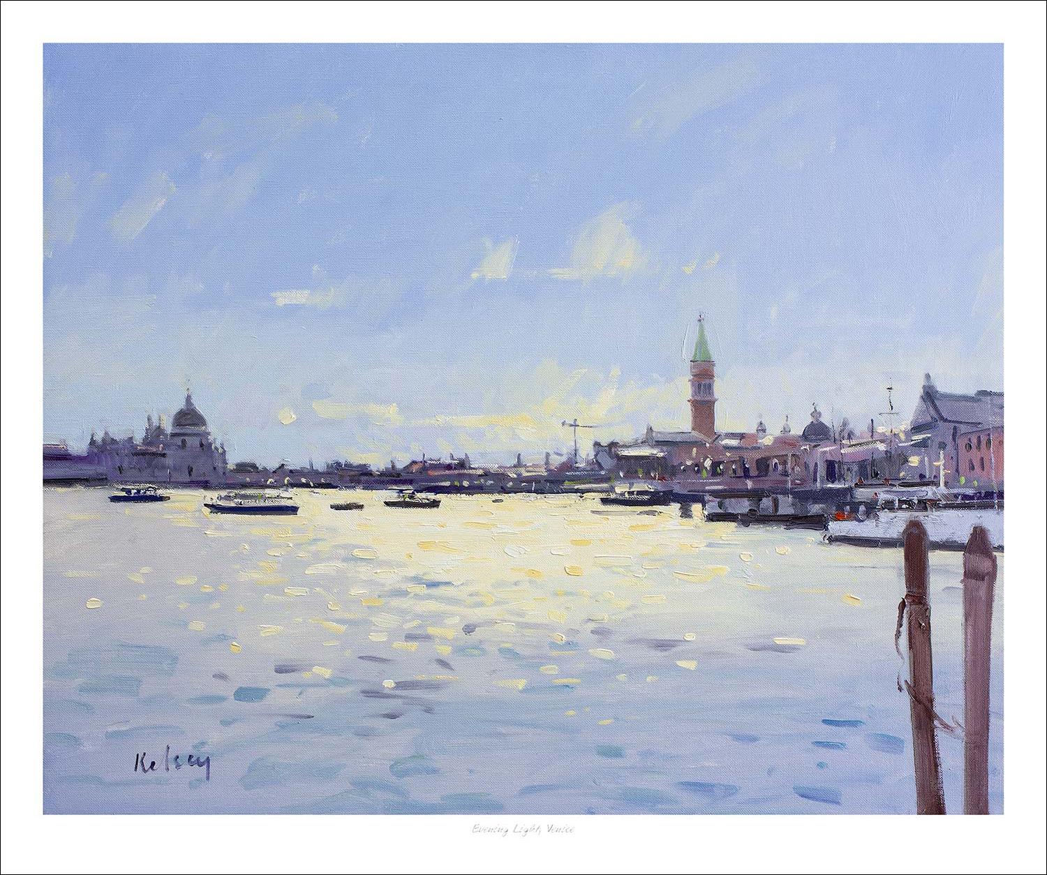 Evening Light, Venice Art Print from an original painting by artist Robert Kelsey