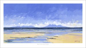 The Paps of Jura from Kintyre Art Print from an original painting by artist Robert Kelsey