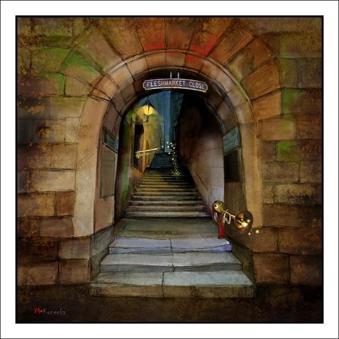 Way to the Castle Art Print from an original painting by artist Matylda Konecka
