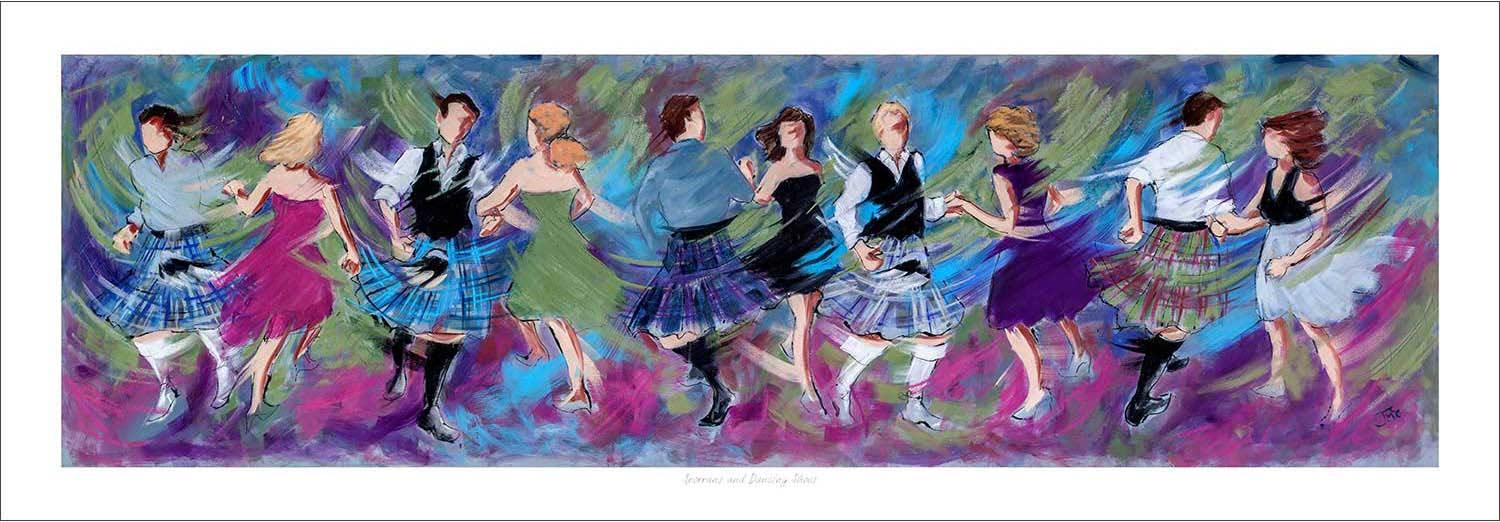 Sporrans and Dancing Shoes Art Print from an original painting by artist Janet McCrorie