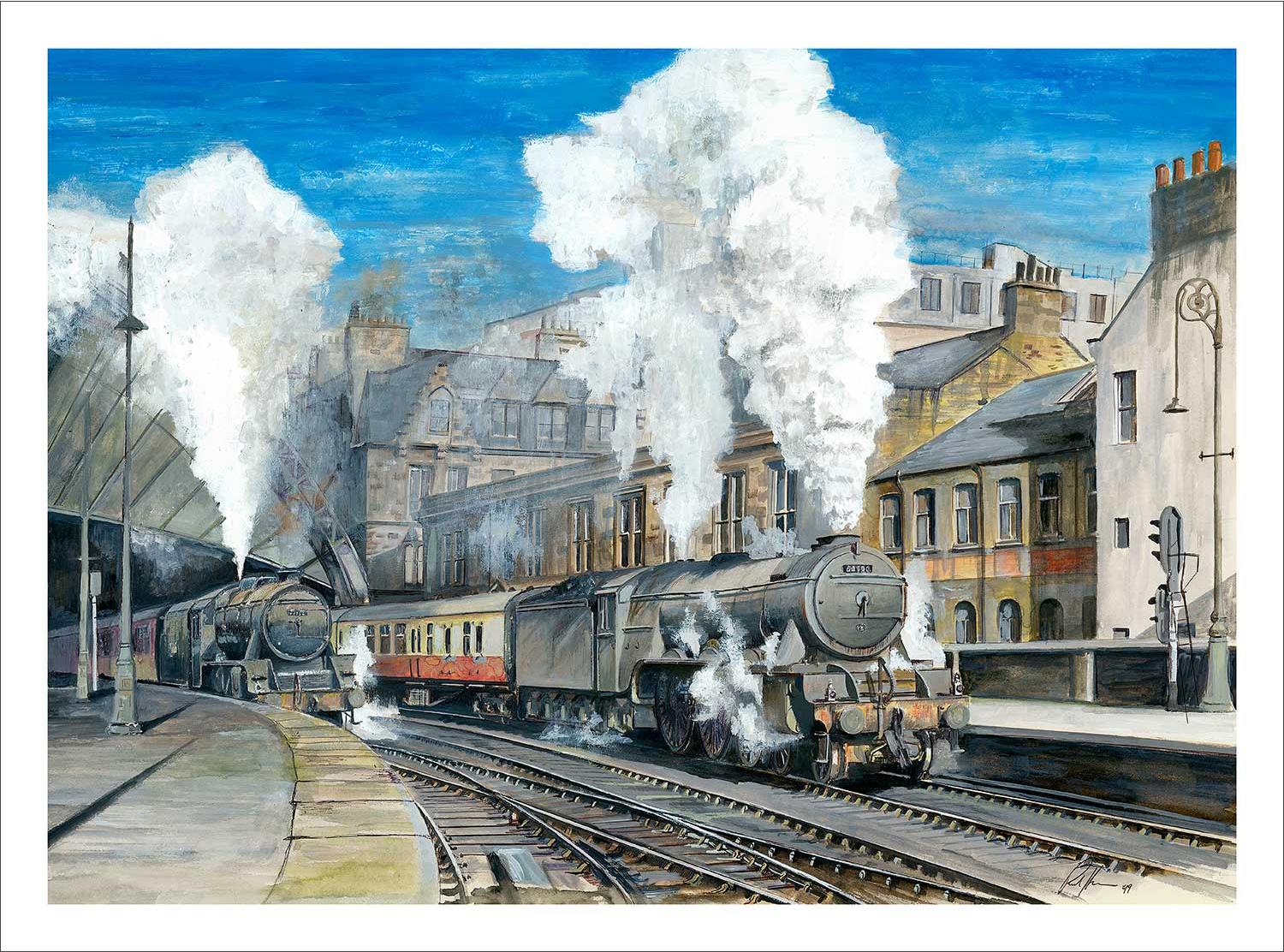 A3 at St Enoch, Glasgow Art Print from an original painted by artist Rod Harrison