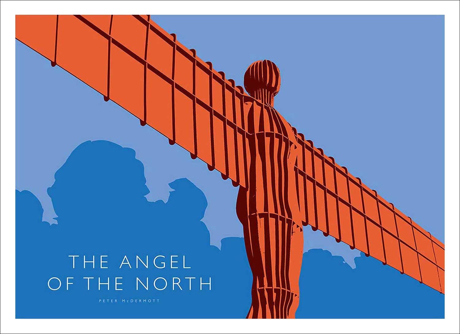 The Angel of the North Art Print from an original illustration by artist Peter McDermott