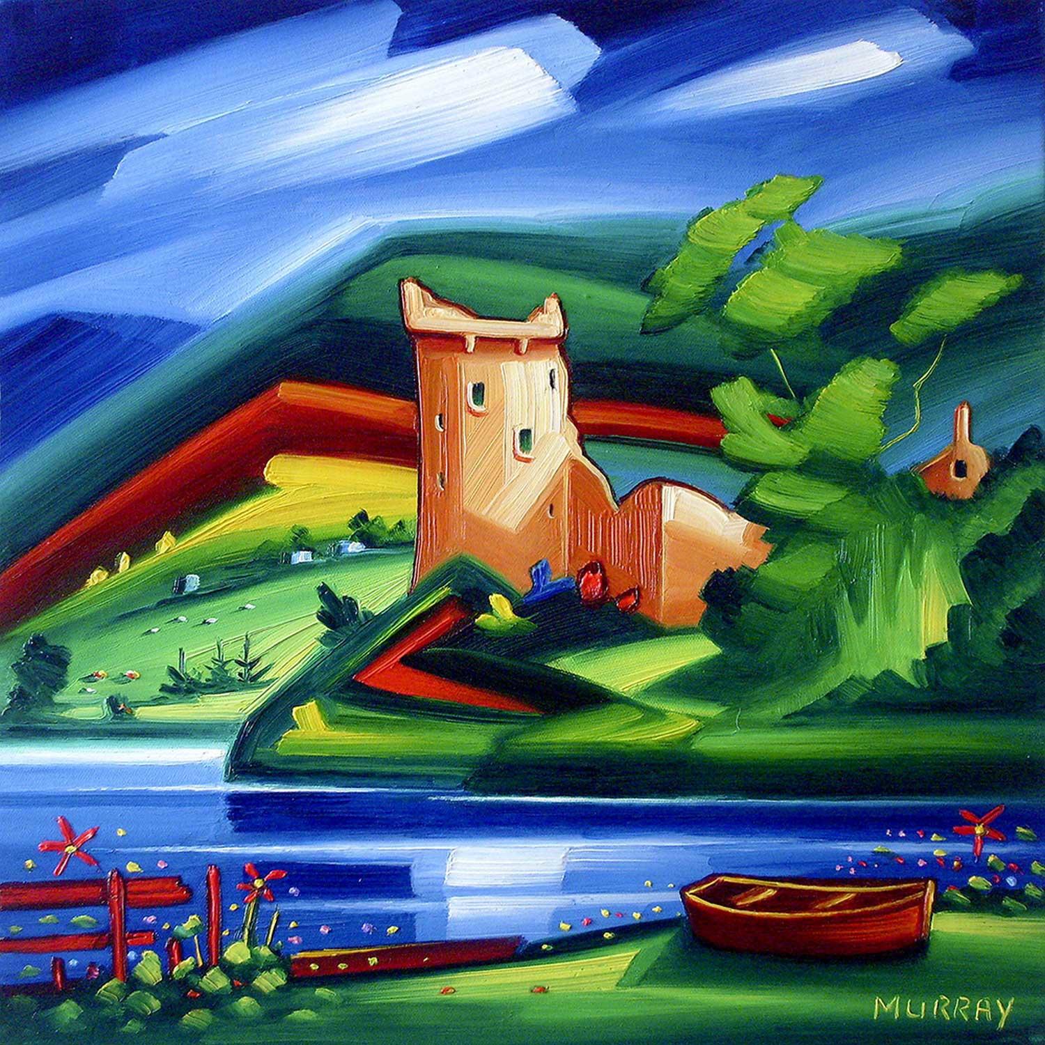 Urquhart Castle Loch Ness by artist Raymond Murray