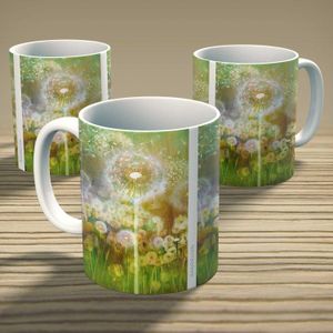 Dandelion Ceramic mug by Lee Scammacca