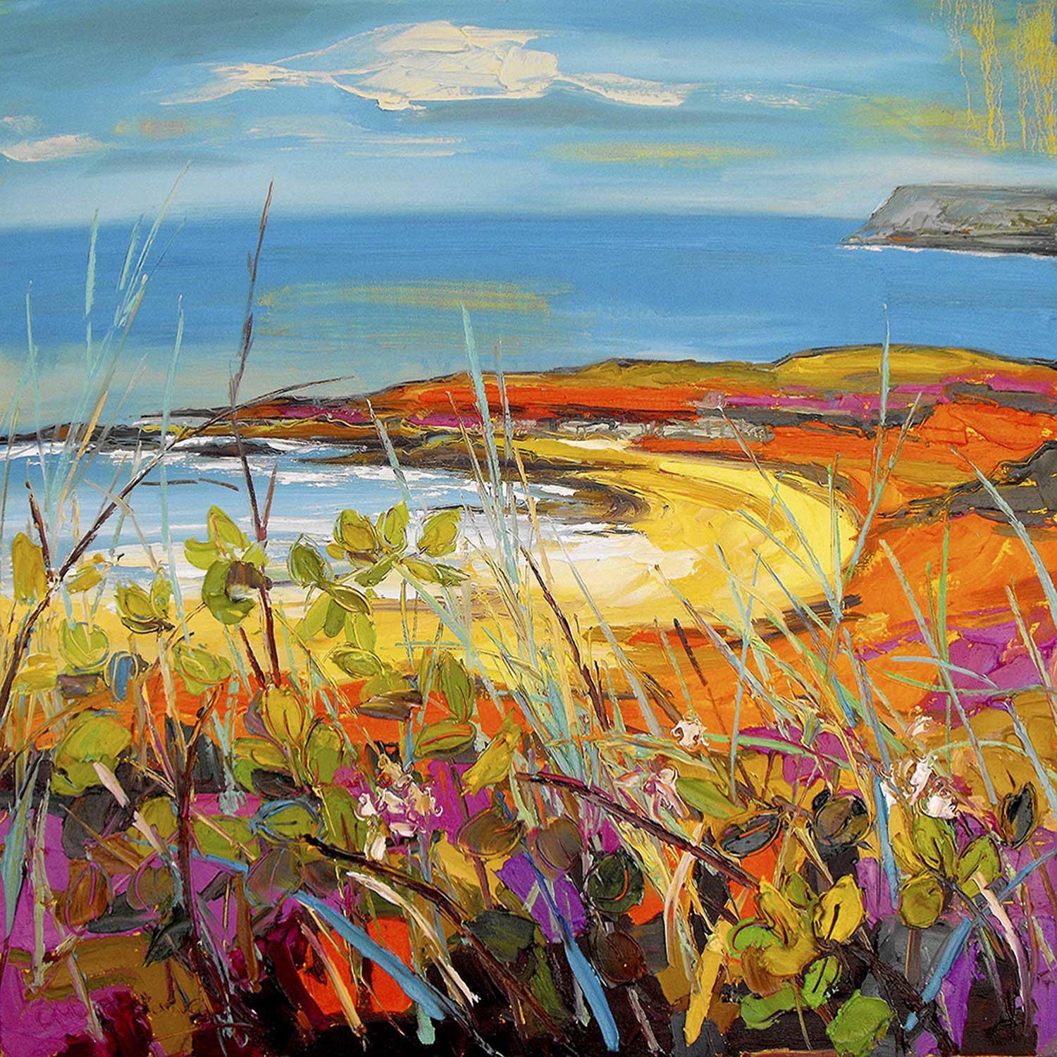 Brambles and Grasses, White Park Bay by Judith I Bridgland