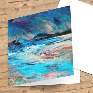Hebridean Light Greeting Card from an original painting by artist Fiona Matheson