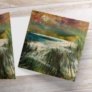Machair Mix Greeting Card from an original painting by artist Fiona Matheson