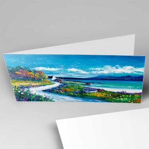 Sunlit Bay, Isle of Skye Greeting Card from an original painting by artist Jean Feeney