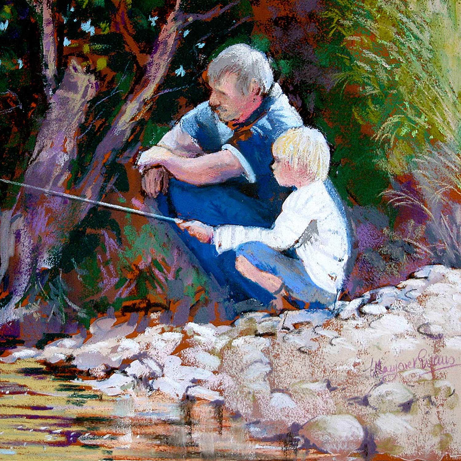 Fishing Lesson by Margaret Evans