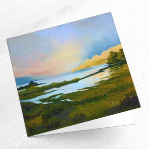 Summer Storm, Isle Ornsay Greeting Card from an original painting by artist Margaret Evans