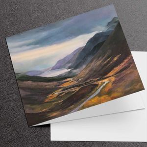 Road to Torridon Greeting Card from an original painting by artist Margaret Evans