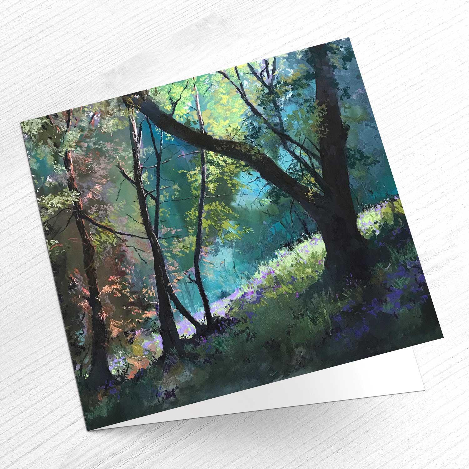 In the Shade of the Woods  Greeting Card from an original painting by artist Margaret Evans