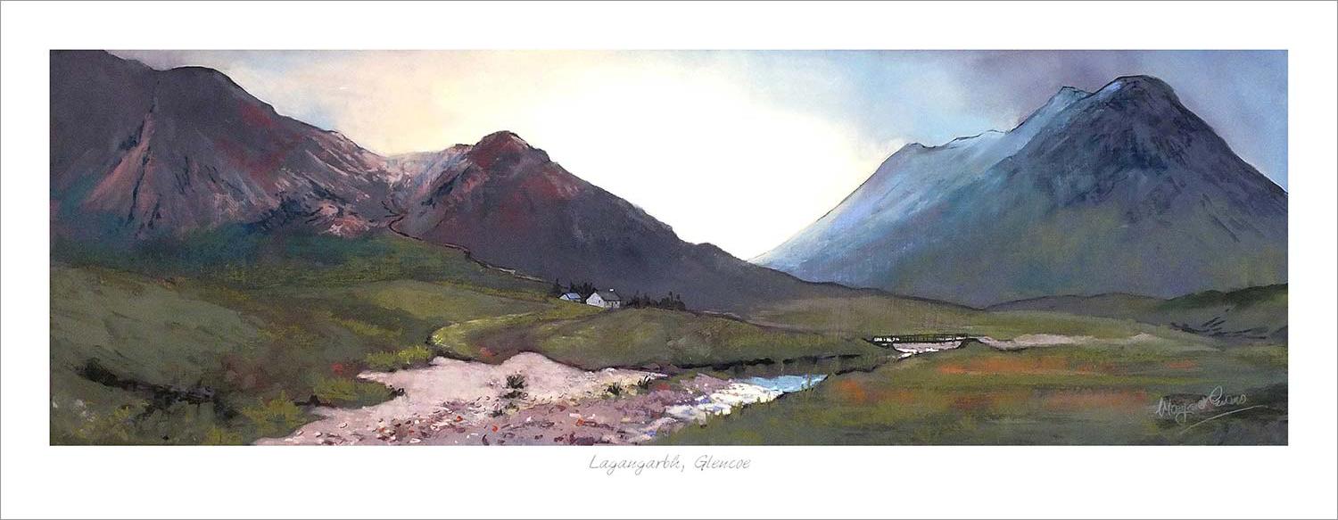 Lagangarbh, Glencoe Art Print from an original painting by artist Margaret Evans