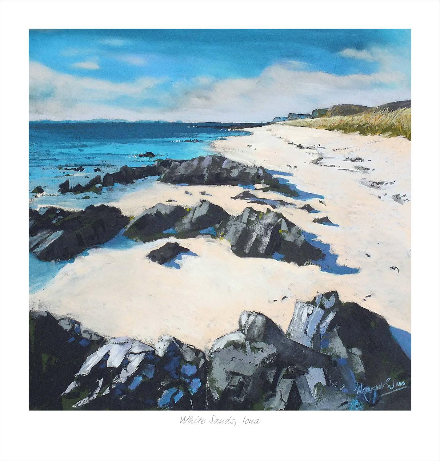 White Sands, Iona Art Print from an original painting by artist Margaret Evans