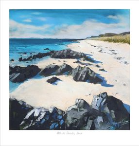 White Sands, Iona Art Print from an original painting by artist Margaret Evans