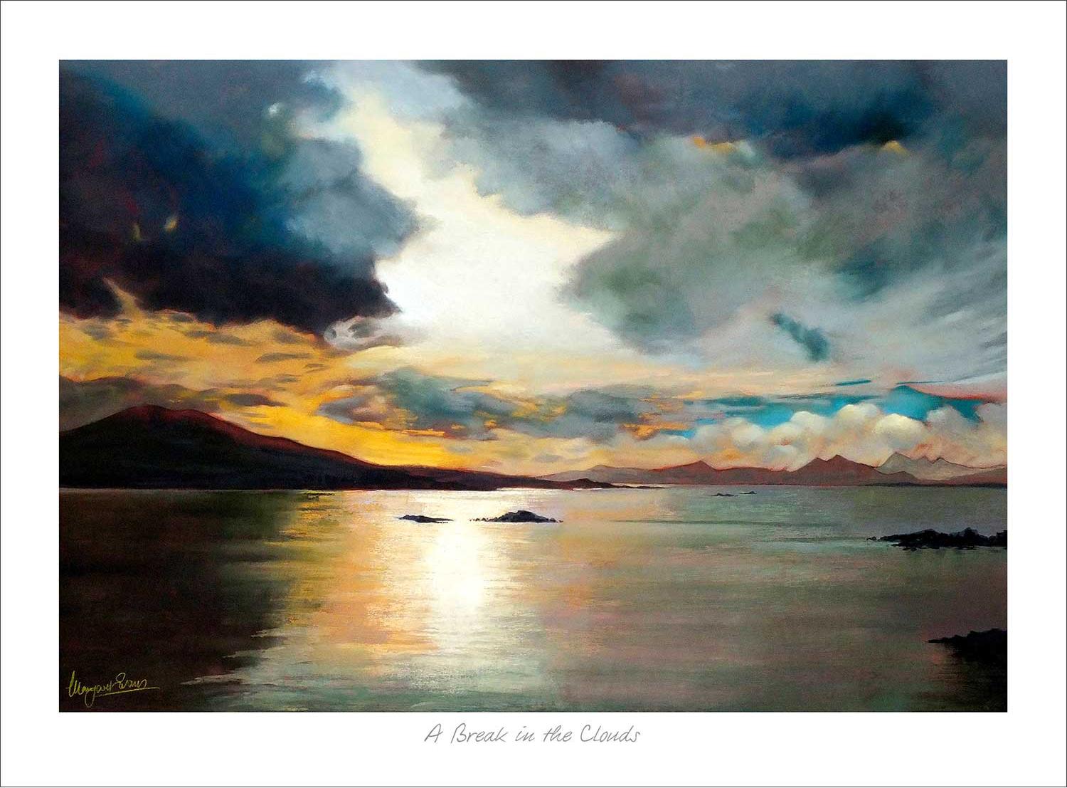 A Break in the Clouds Art Print from an original painting by artist Margaret Evans