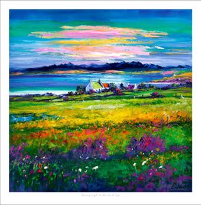 Evening Light on the Isle of Skye Art Print from an original painting by artist Jean Feeney