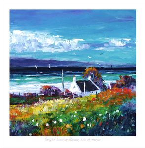 Bright Summer Breeze, Isle of Arran Art Print from an original painting by artist Jean Feeney