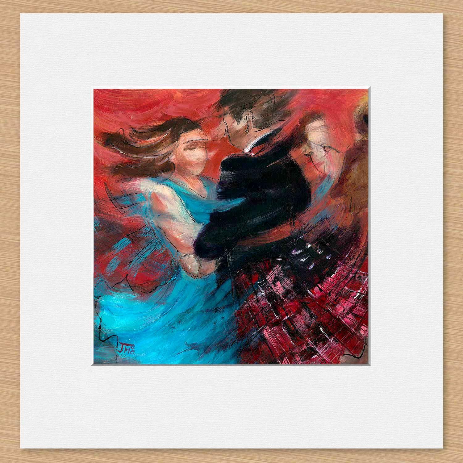 Ceilidh Mounted Card from an original painting by artist Janet McCrorie