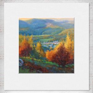 Autumn Trees, Dunkeld Mounted Card from an original painting by artist Colin Robertson