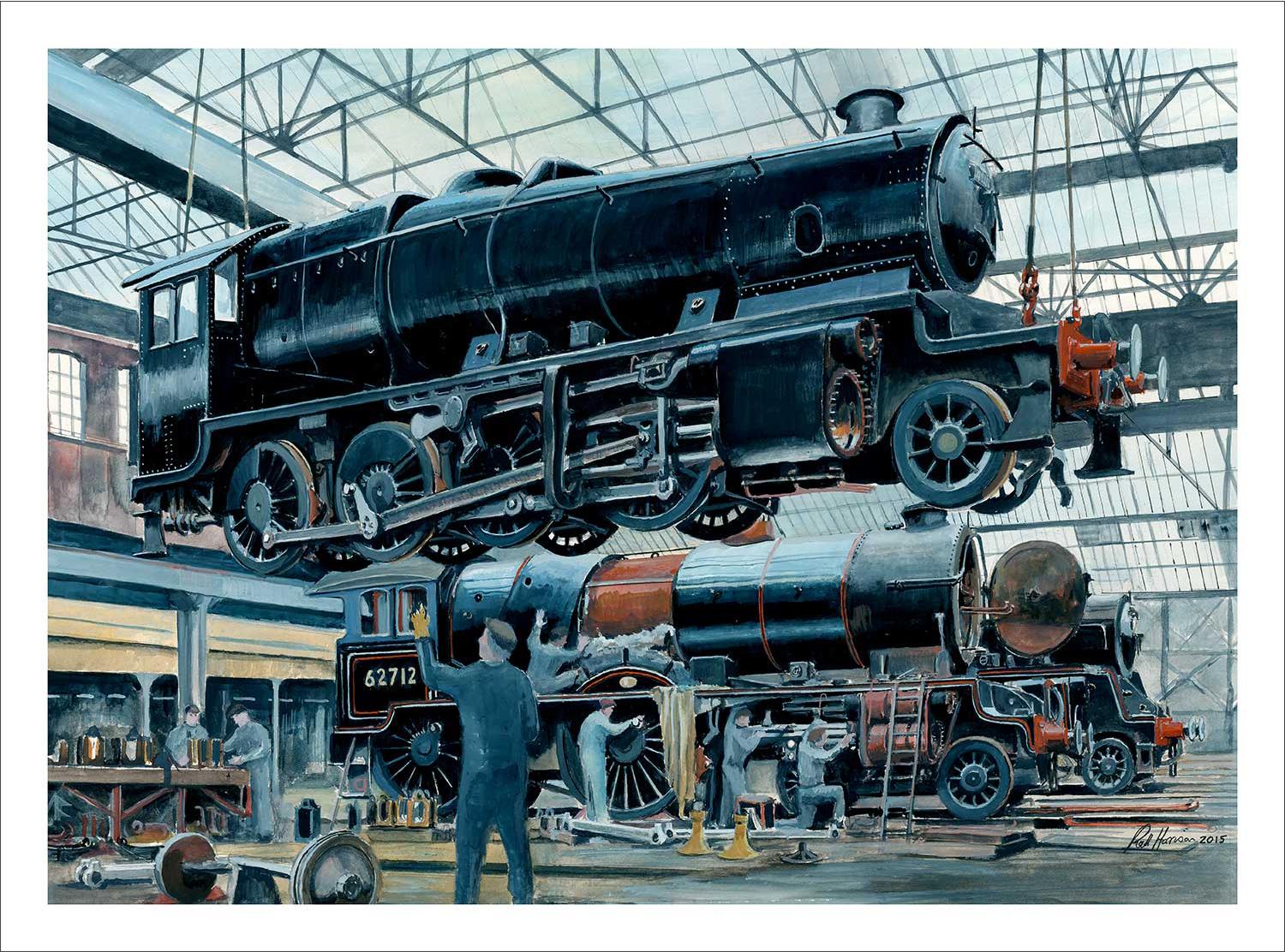 Bo’ness Locomotive Works Art Print from an original painted by artist Rod Harrison