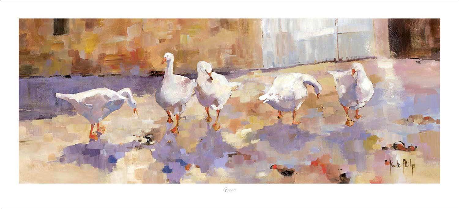 Geese Art Print from an original painting by artist Kate Philp