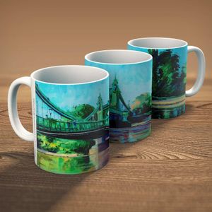 Hammersmith Reflections Mug from an original painting by artist Robert Kelsey