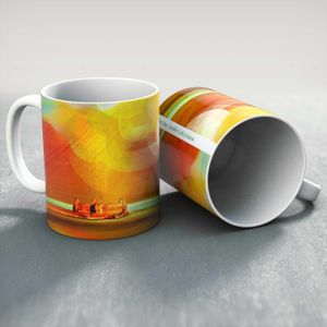 Tantallon Castle in Autumn Mug from an original painting by artist Esther Cohen
