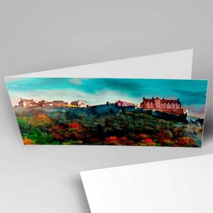 Edinburgh Castle Greeting Card from an original painting by artist Lee Scammacca