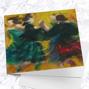 Spinning 4 Greeting Card from an original painting by artist Janet McCrorie