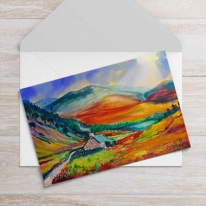 Autumn in the hills, Ryvoan Greeting Card from an original painting by artist Ann Vastano