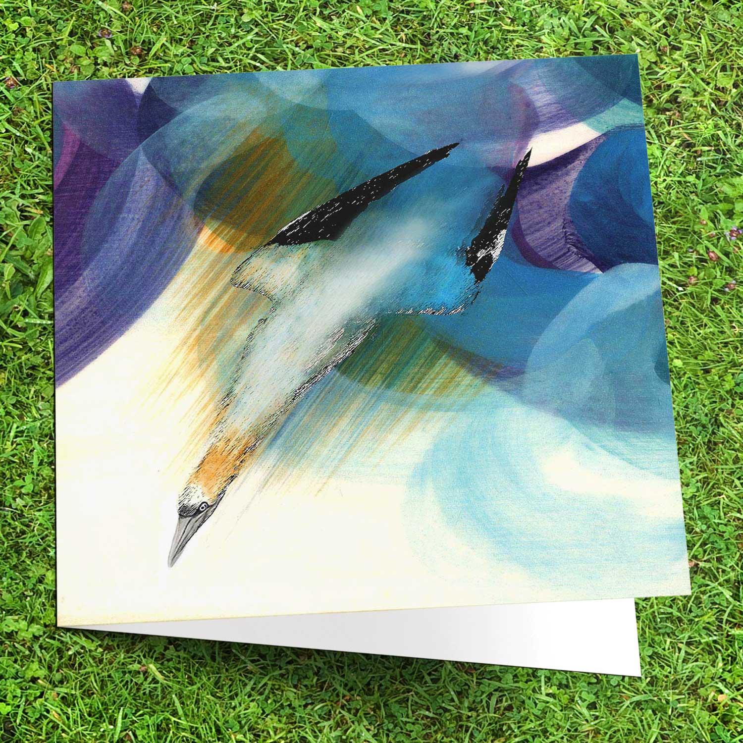 Diving Sula Greeting Card from an original painting by artist Esther Cohen