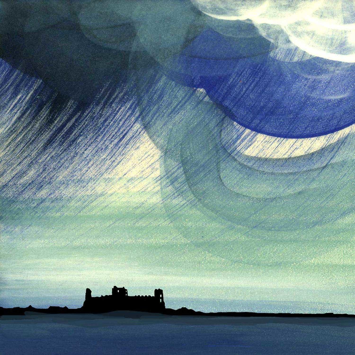 Rain Storm over Tantallon Castle by Esther Cohen
