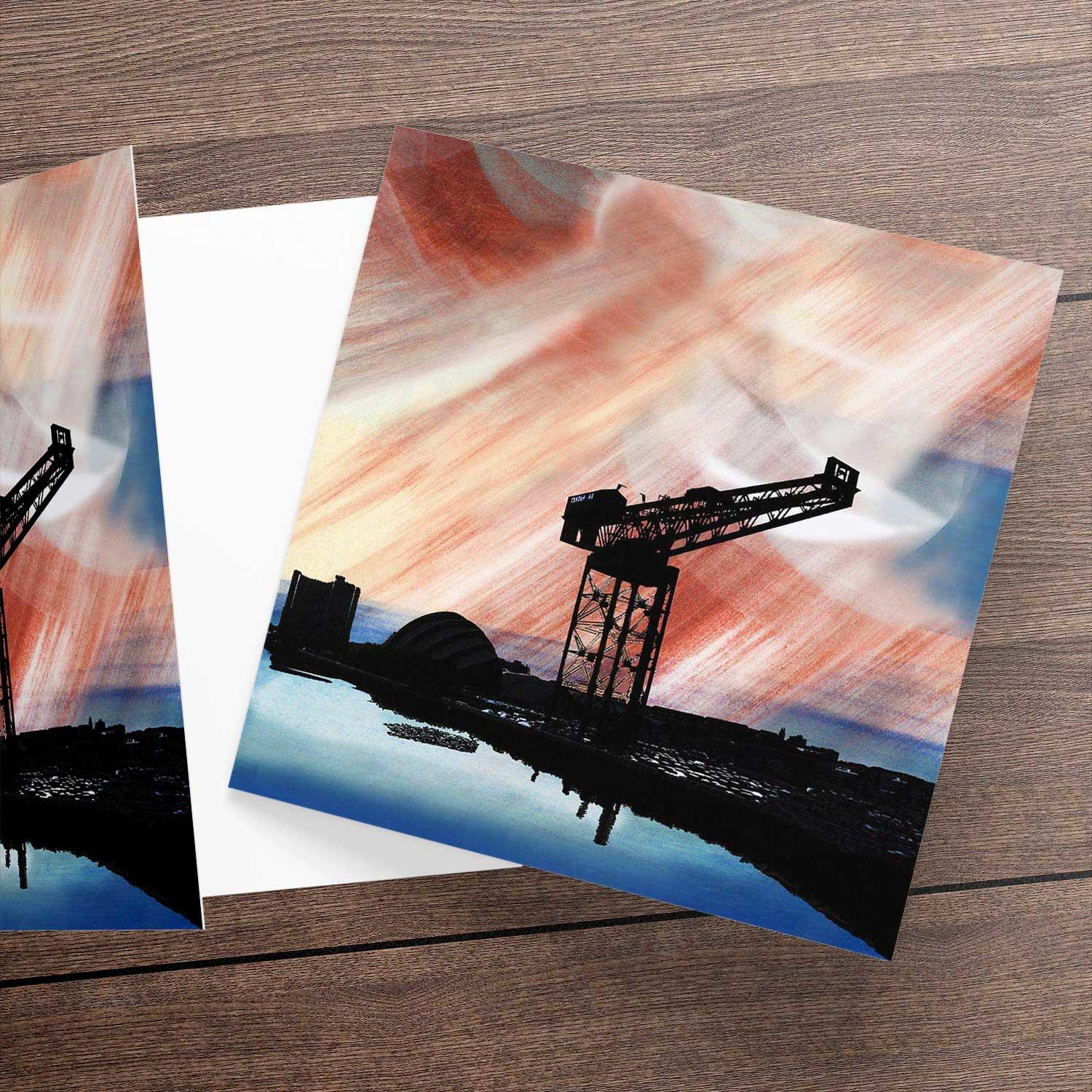 Finnieston Crane Greeting Card from an original painting by artist Esther Cohen